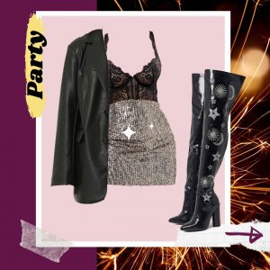 party outfit new years collage